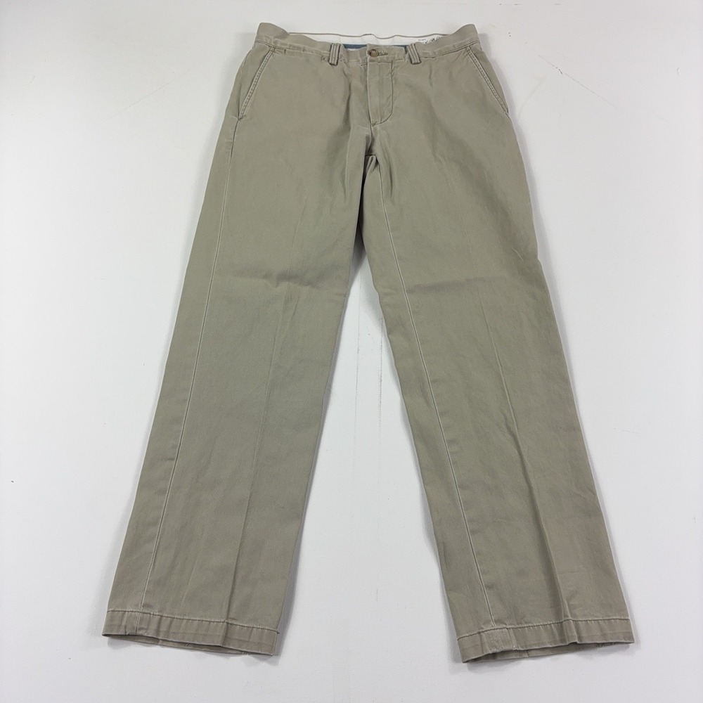 Polo Ralph Lauren Pants Mens 30x30 Beige Chino Classic Fit Flat Front Preppy